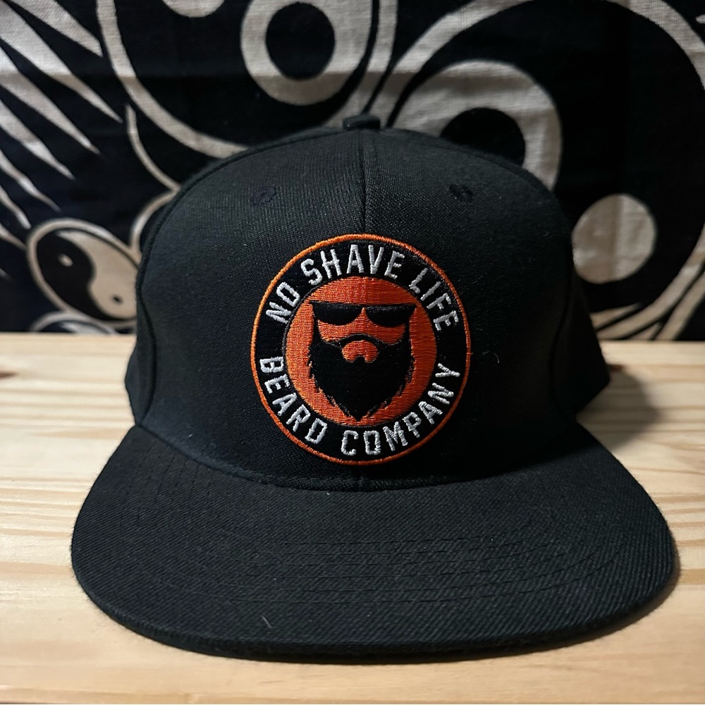No Shave Life Beard Company Black Snap Back Hat